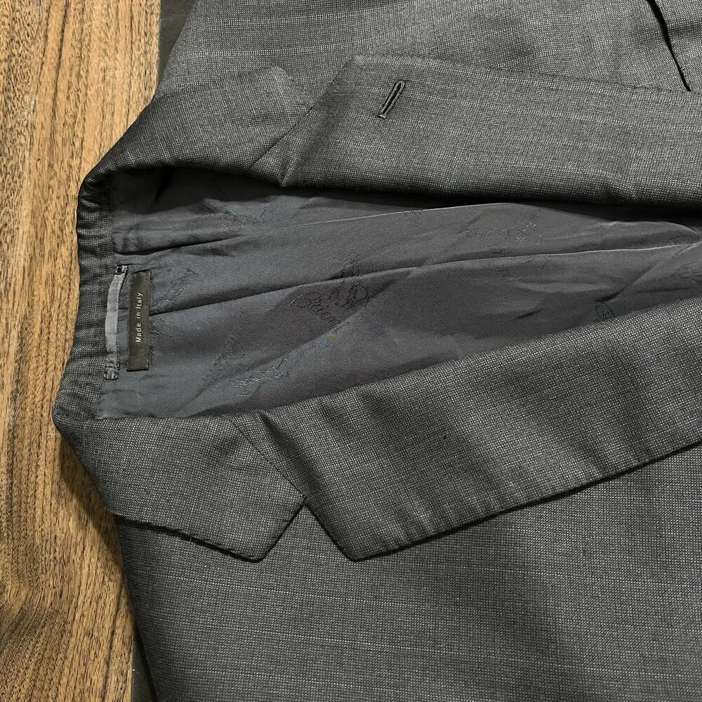 Brioni Blazer Mens 44 Gray Pinstripe Wool Two Button Made In Italy Sport Coat